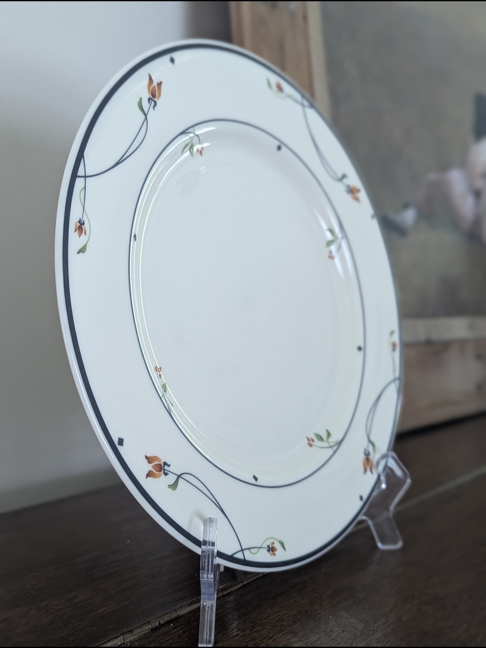 Gorham Town & Country Ariana Dinner Plate Fine China Tulip Floral Vintage - Picture 2 of 4